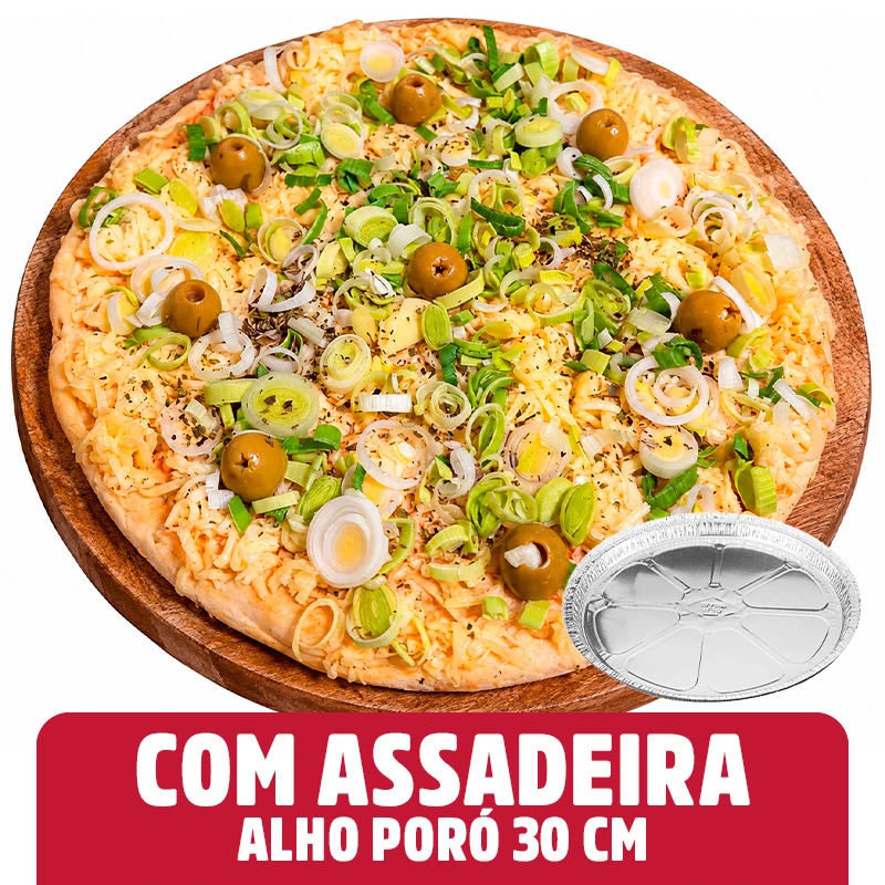 Pizza Alho Poró AeF com Assadeira