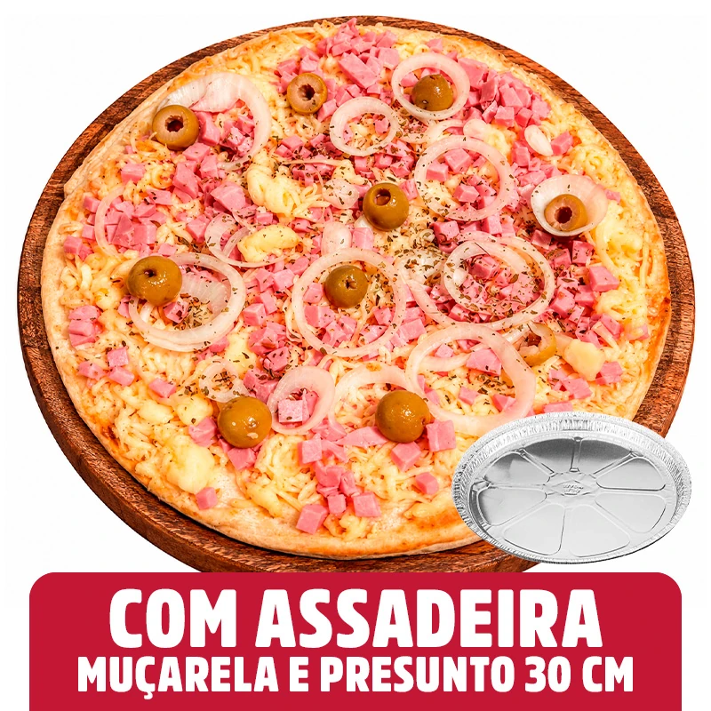 Pizza Queijo e Presunto AeF com Assadeira