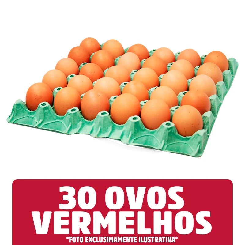 Ovo A Extra Vermelho Cart 30 Unidades