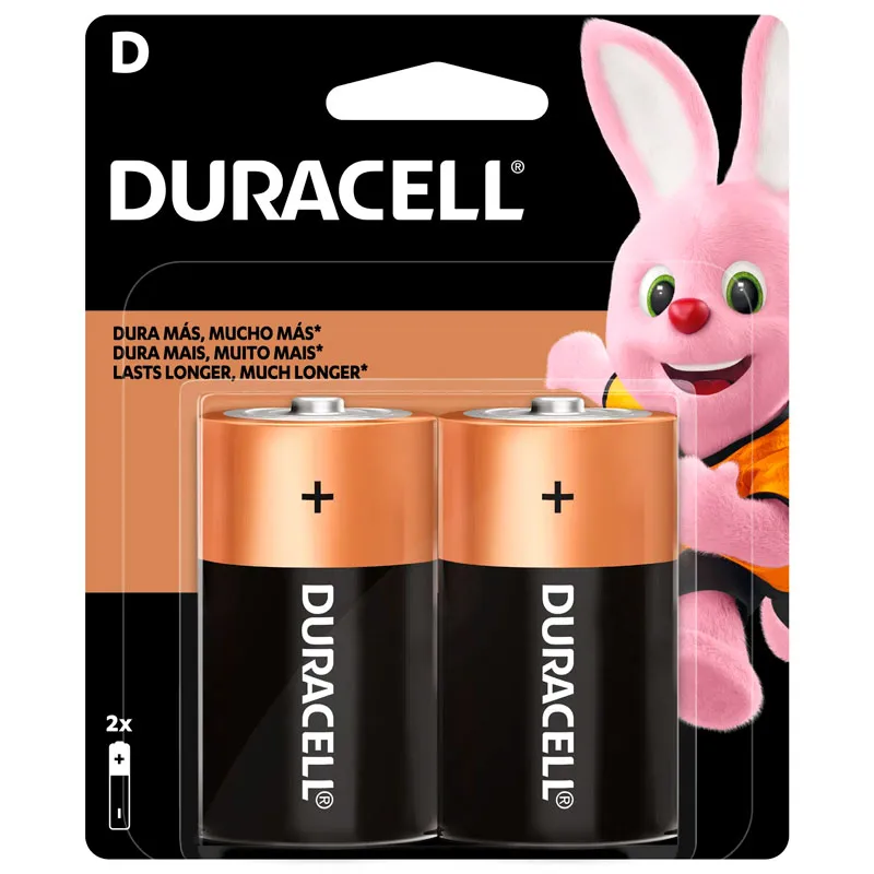 Pilha Alcalina D Duracell Cartela 2 Unidades