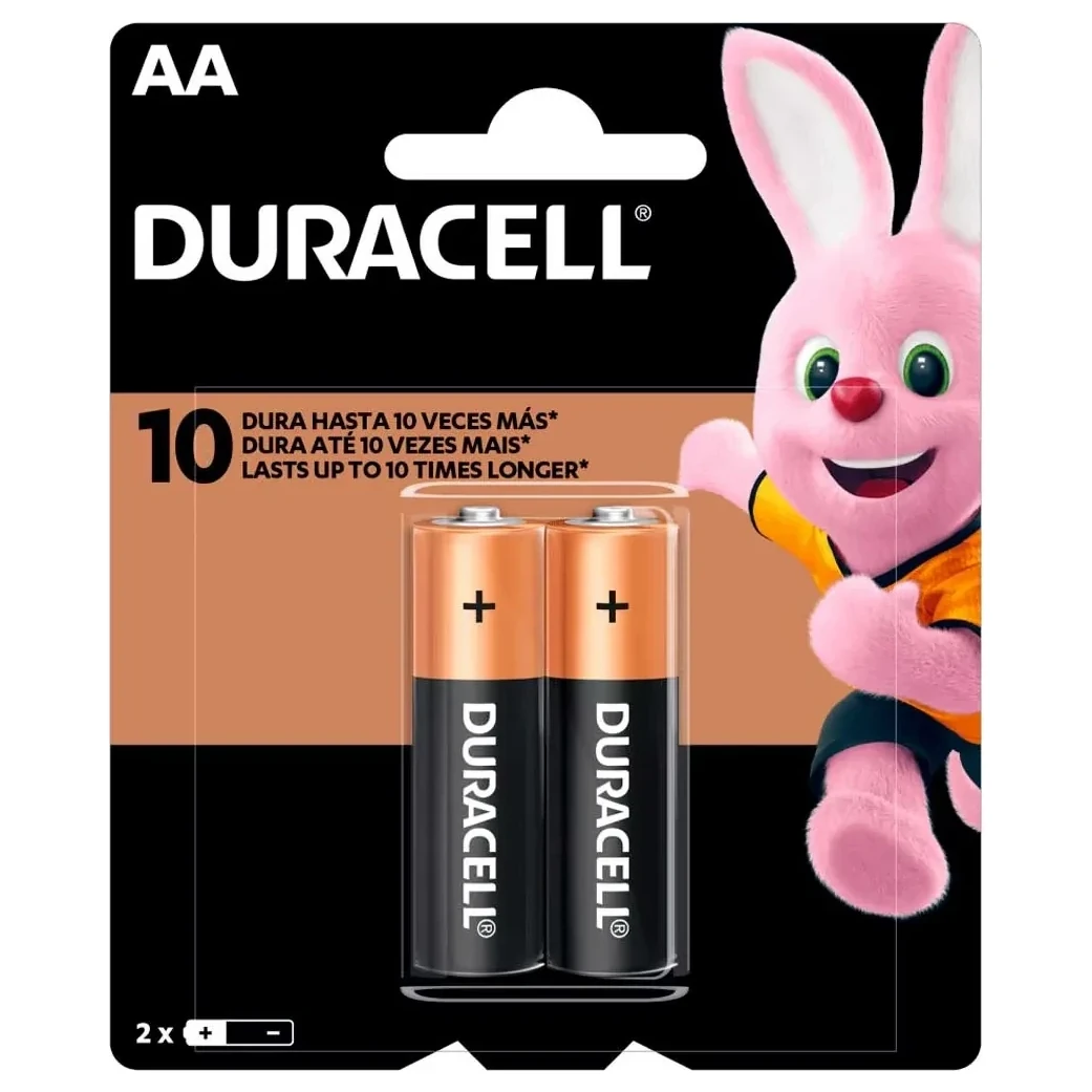 Pilha Alcalina Aa Duracell Cartela 2 Unidades