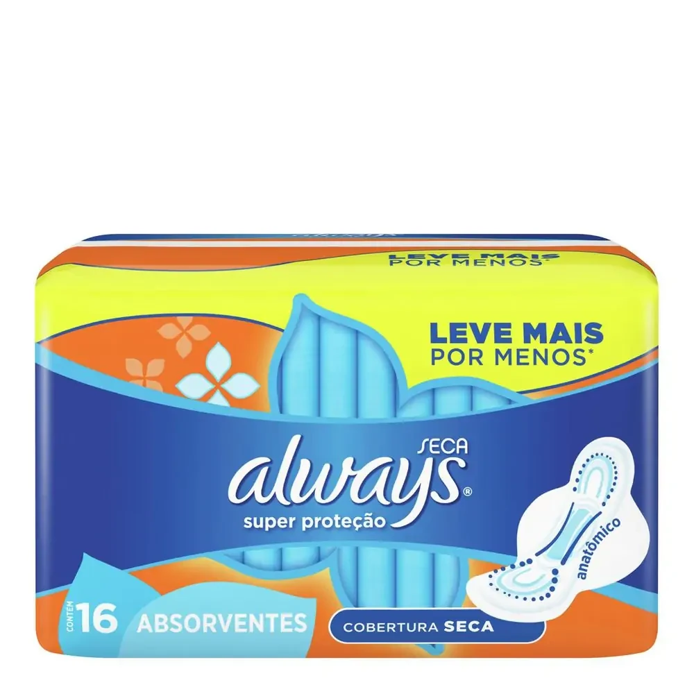 Absorvente Basico Pequeno Seca Always Pacote 16 Unidades