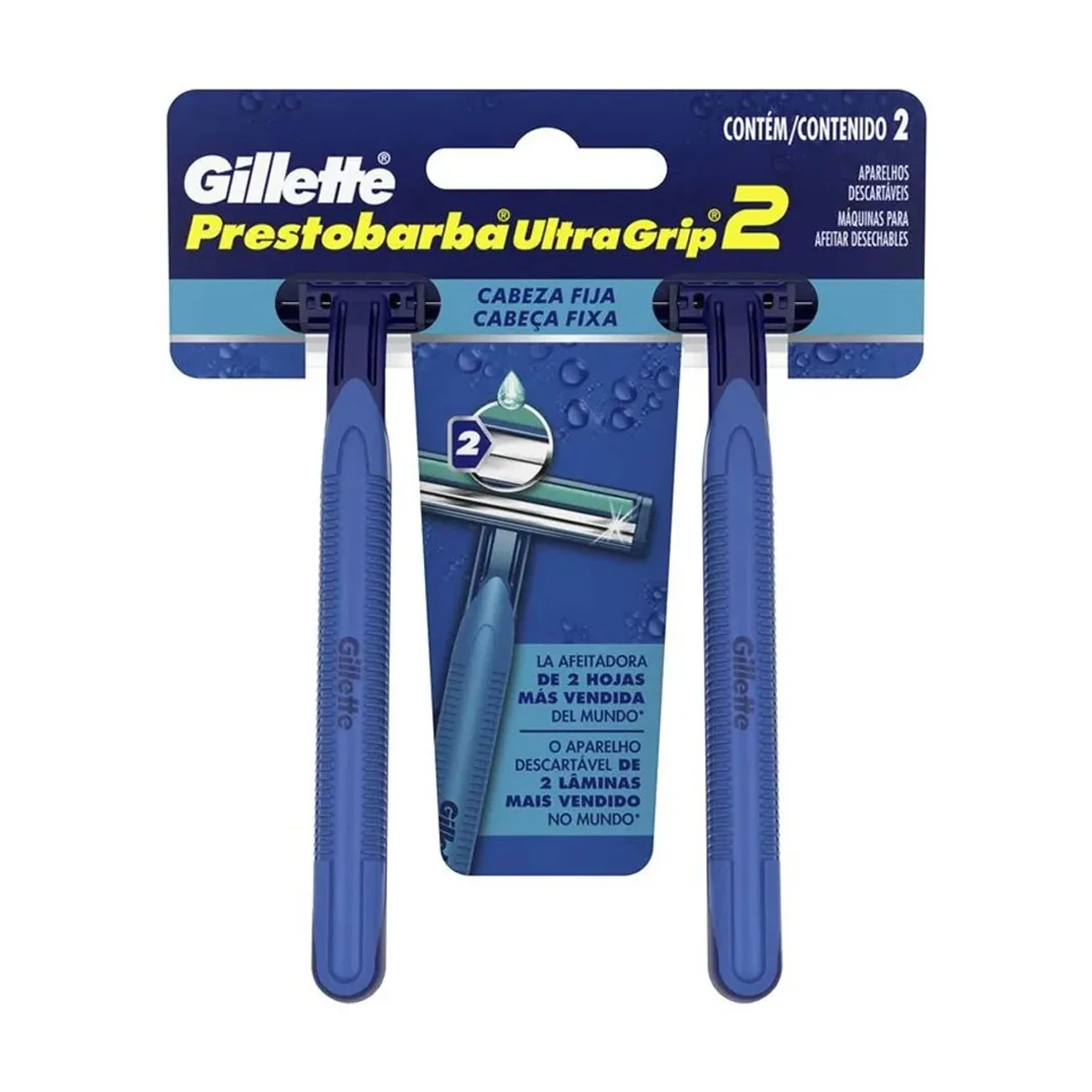 Aparelho Barbear Prestobarba Ultra Grip 2 Gillette Cart 2 Unidades
