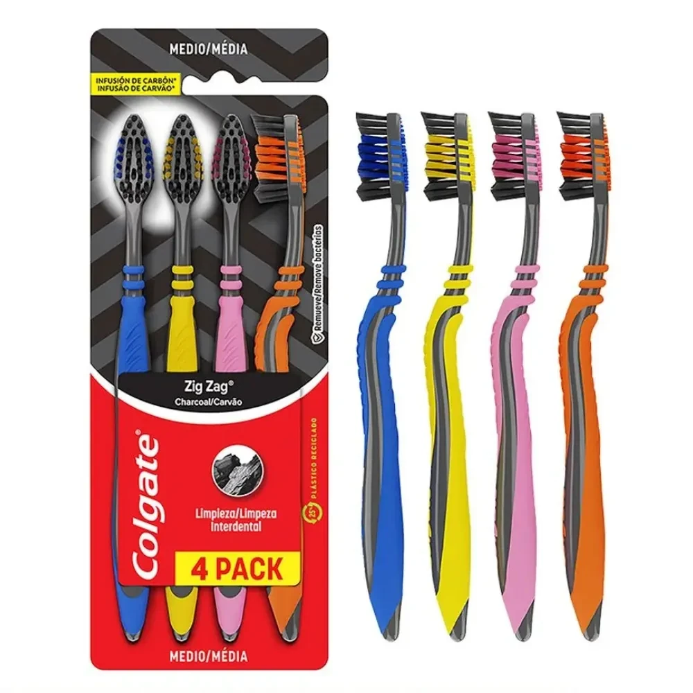 Escova Dental Adulto Zig Zag Carvao Colgate