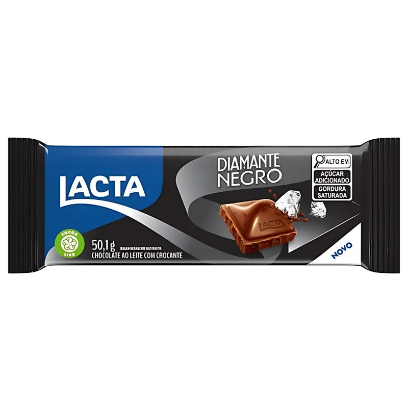 Chocolate Barra Diamante Negro Lacta 50g