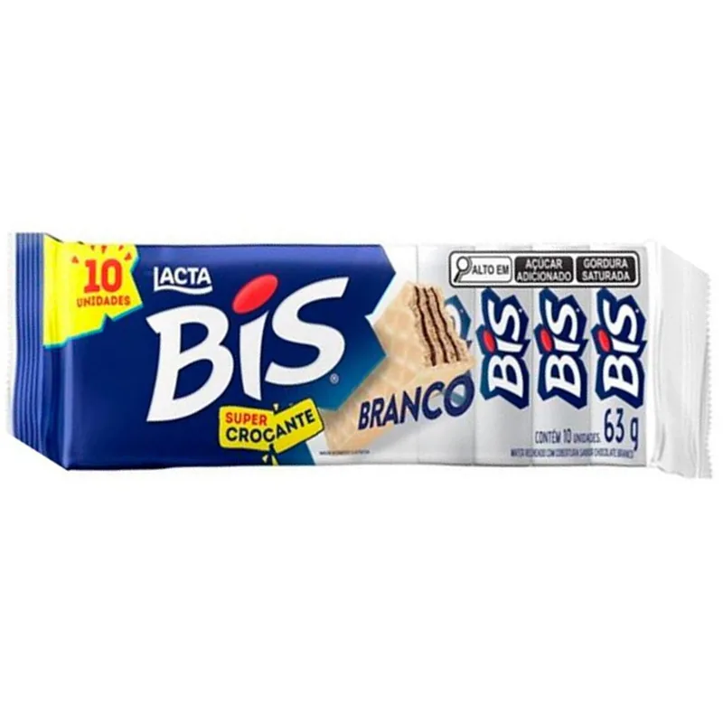 Wafer Coberto Chocolate Bis Lacta 63g