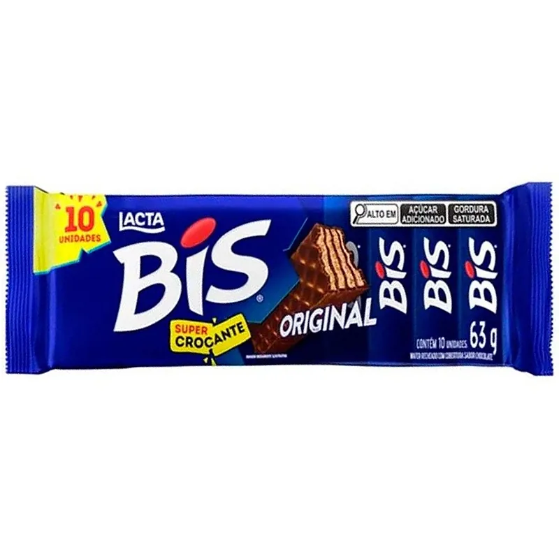Wafer Coberto Chocolate Bis Branco Lacta 63g