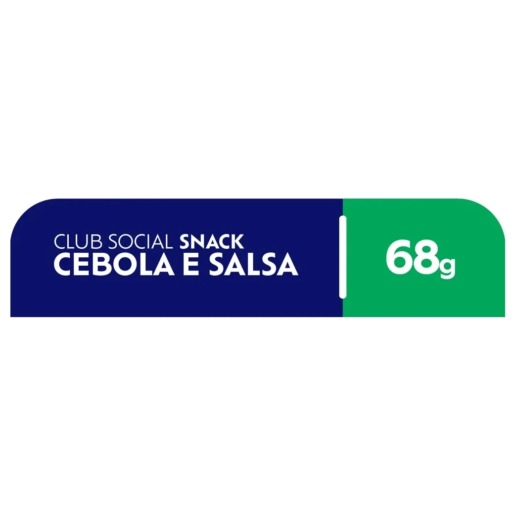 Biscoito Snack Cebola E Salsa Club Social Pacote 68g