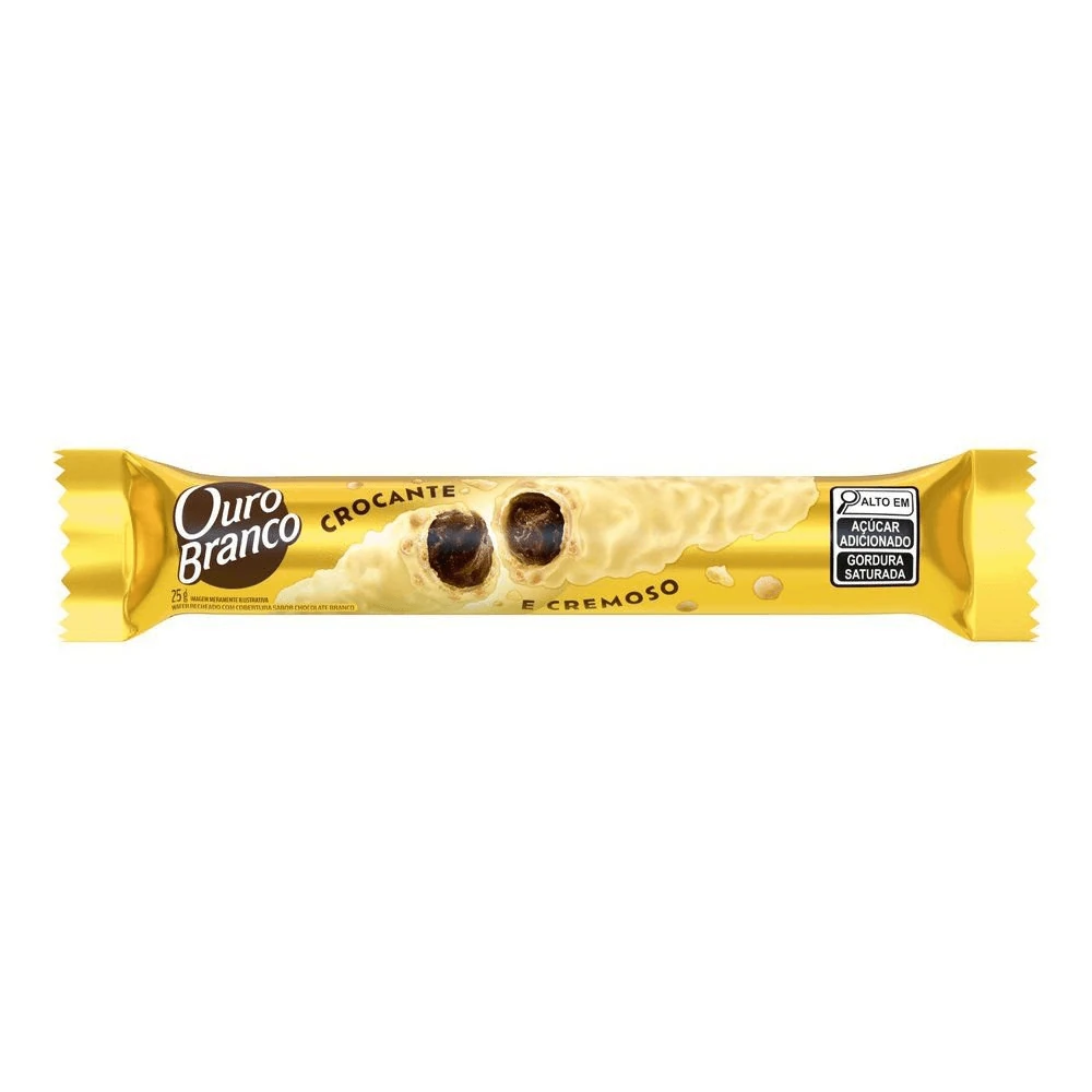 Wafer Recheado Ouro Branco 25g