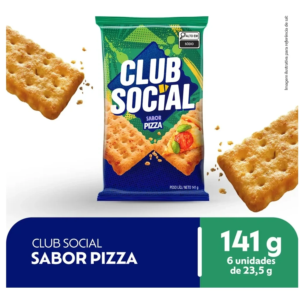 Biscoito Pizza Club Social Pacote 144g