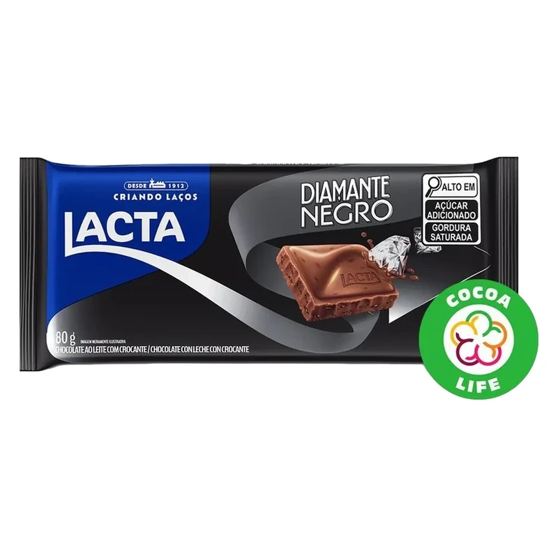 Chocolate Barra Amaro 40% Cacau Lacta 80g