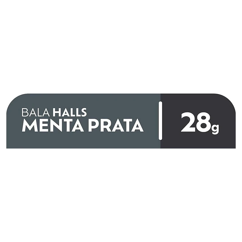 Drops Menta Prata Halls 27g