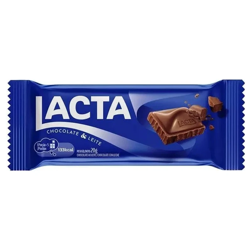 Chocolate Barra ao Leite Lacta Tablete 20g