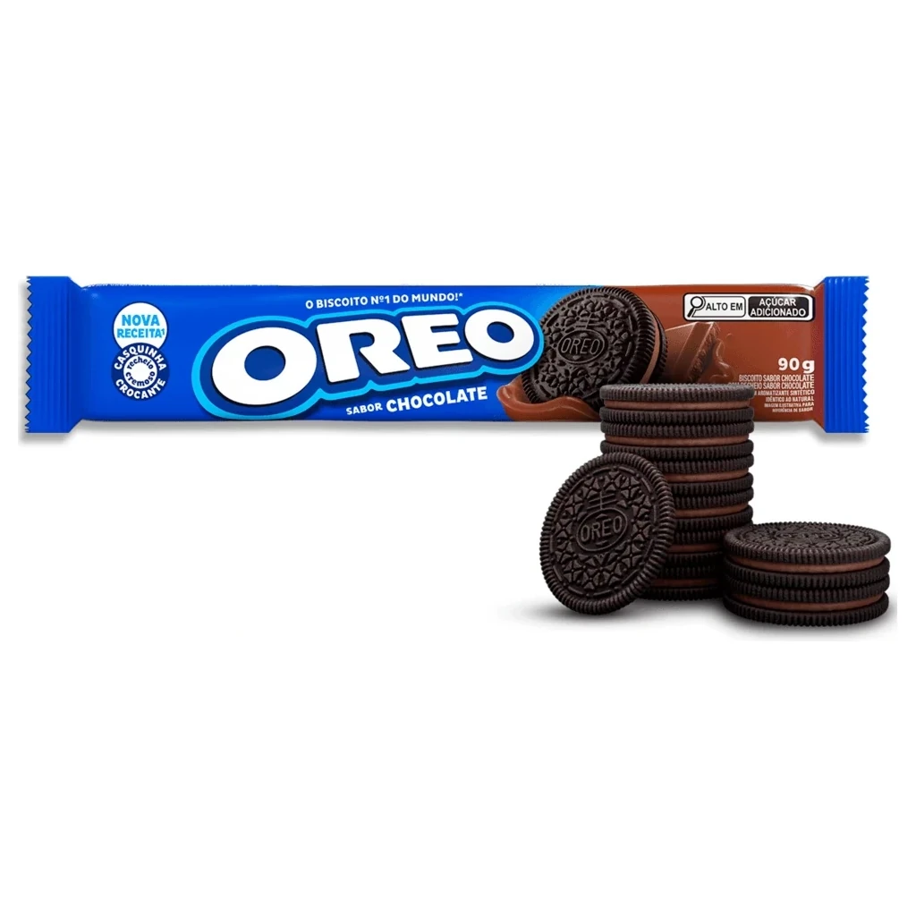 Biscoito Recheado Chocolate Oreo Pacote 90g