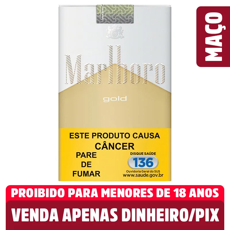 Cigarro Marlboro Maço Gold Philip Morris 20 Unidades