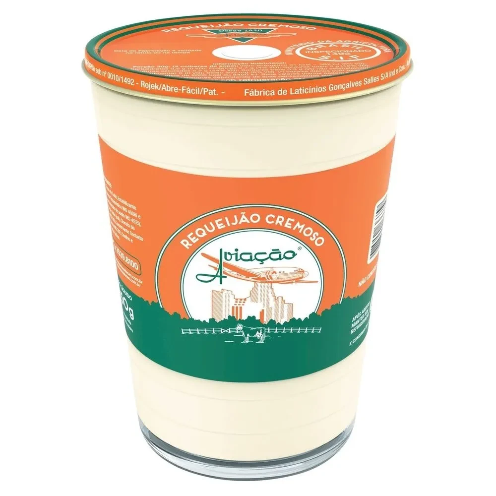 Requeijão Cremoso Tradicional Aviacao Vidro 250g