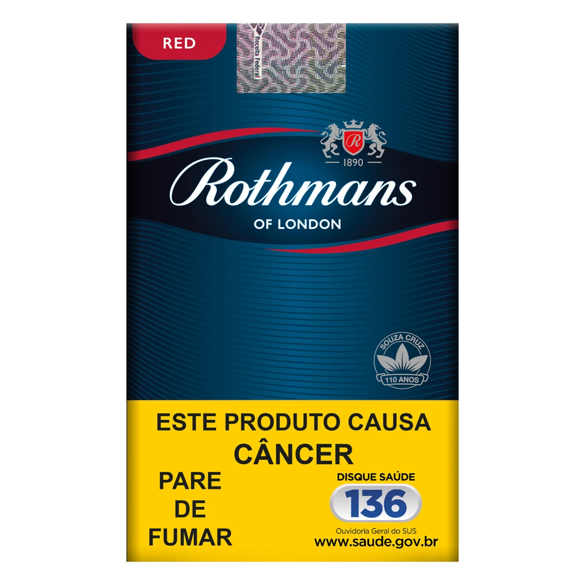 Cigarro Rothmans Red Maço Souza Cruz 20 Unidades