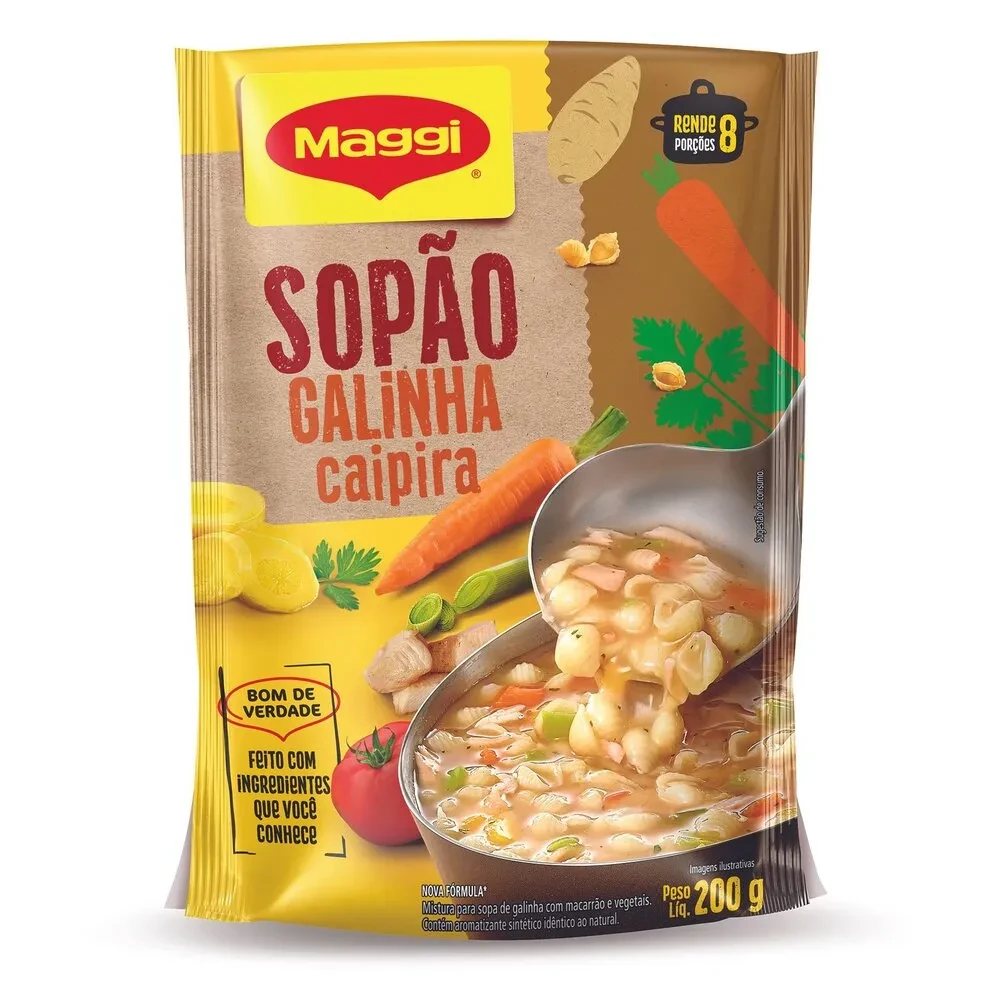 Sopao Desidratado Galinha Caipira Maggi Sache 200g