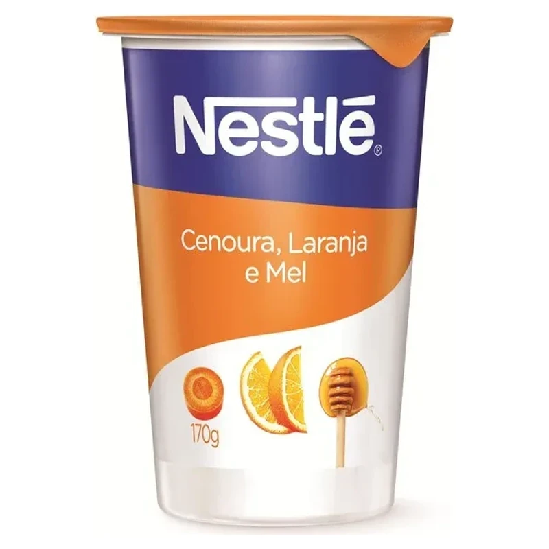 Iogurte Naturais Laranja Cenoura Mel Nestle Pote 170g