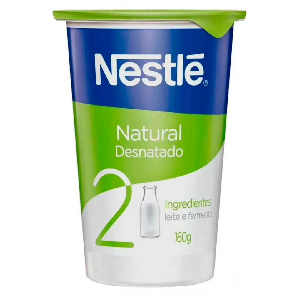 Iogurte Naturais Desnatado Nestle Pote 160g