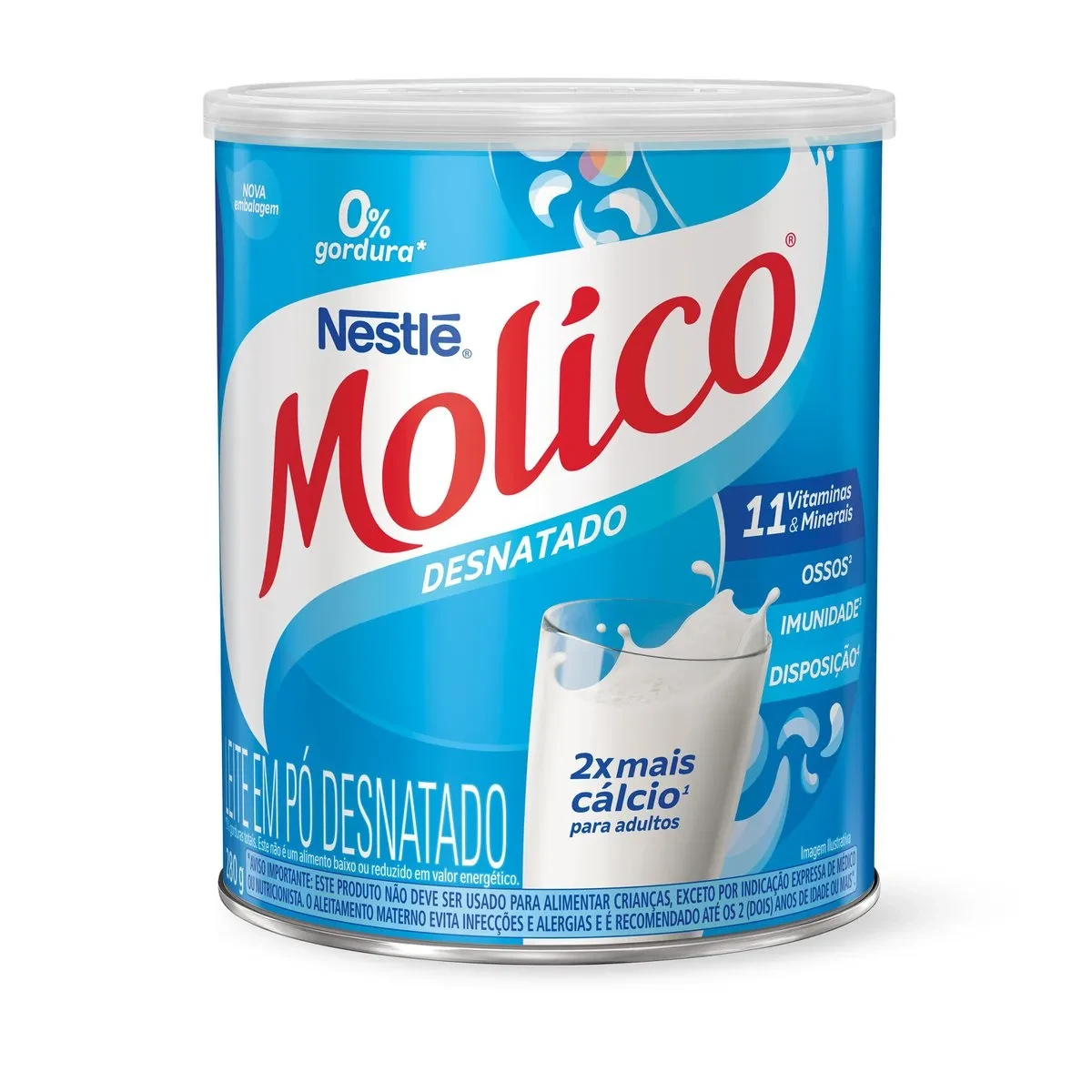 Leite Pó Desnatado Total Calcio Molico Lata 280g