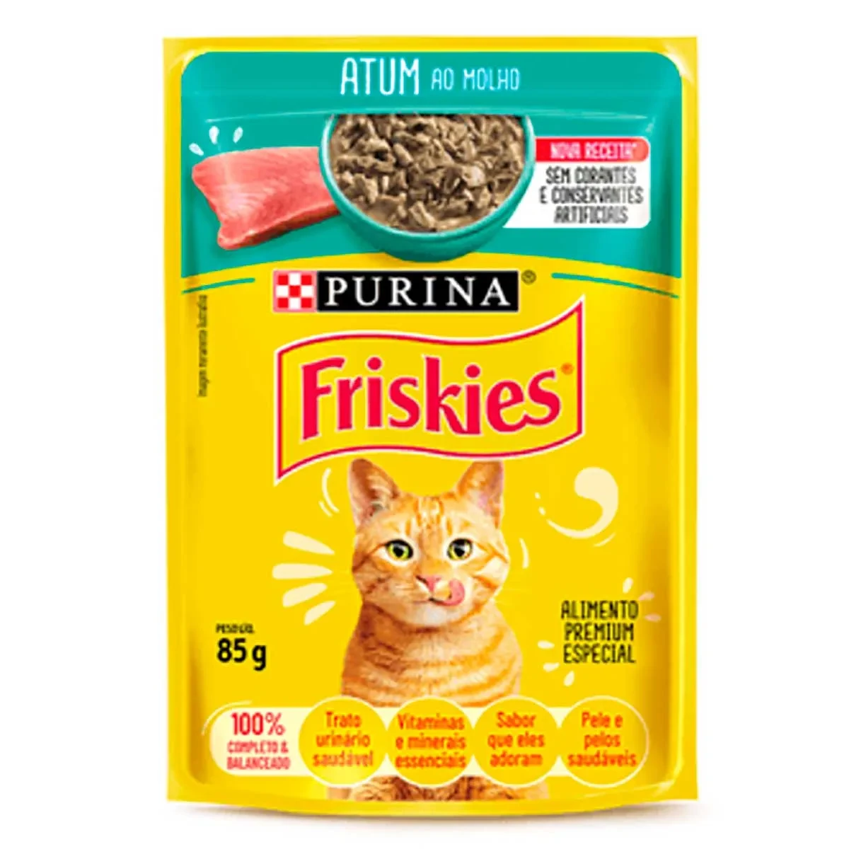 Alimento Umido Gato Friskies Atum Purina Sache 85g