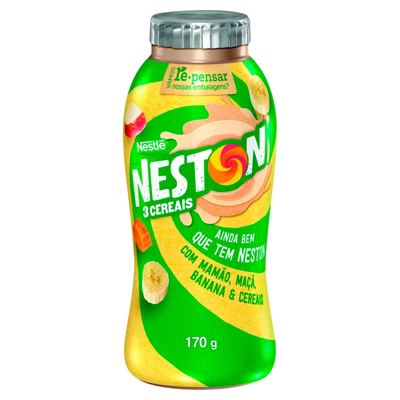 Bebida Lactea Neston 3 Cereais Nestle Garrafa 170g