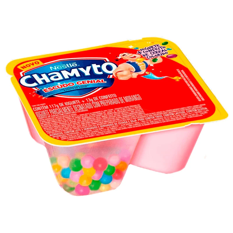 Bebida Lactea Fermentada Cereais 1+1 Colorido Chamyto Pote 130g
