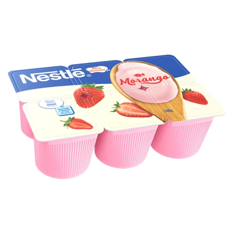 Iogurte Polpa Morango Nestle Bandeja 540g