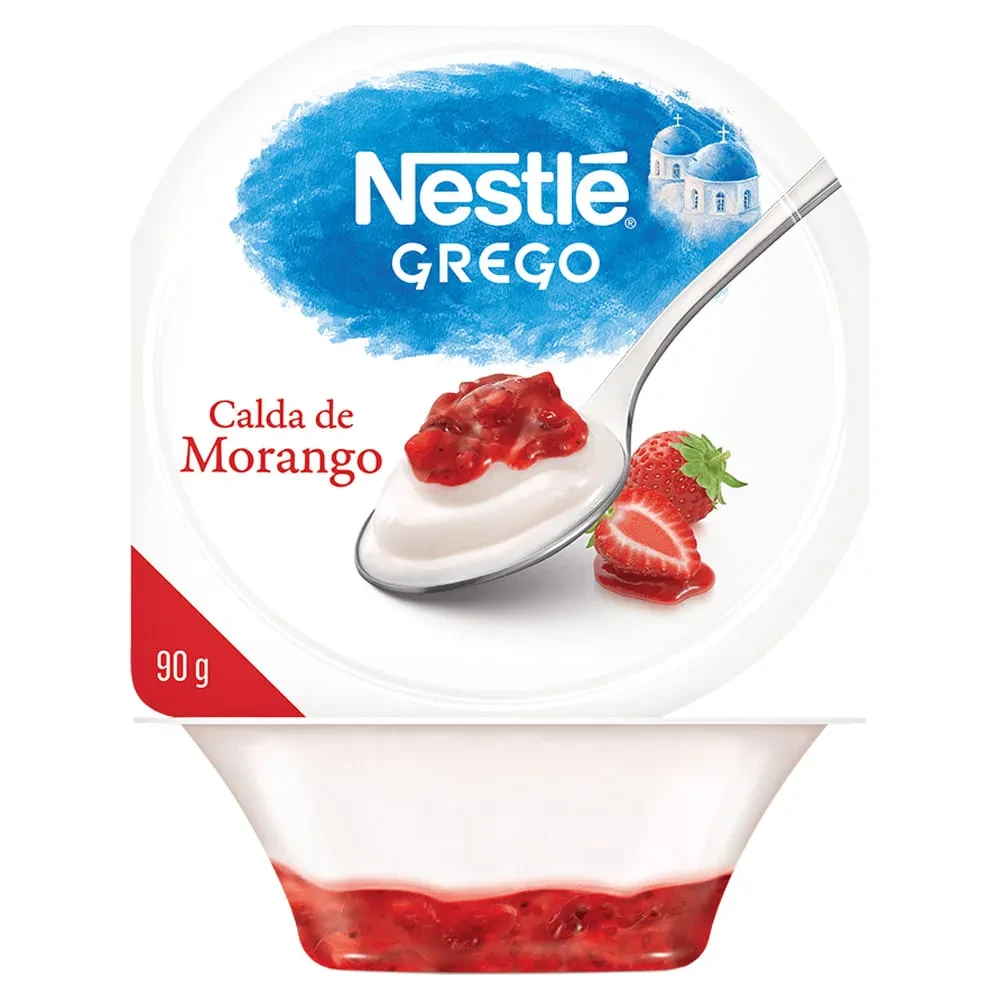 Iogurte Grego Calda Morango Nestle Pote 90g