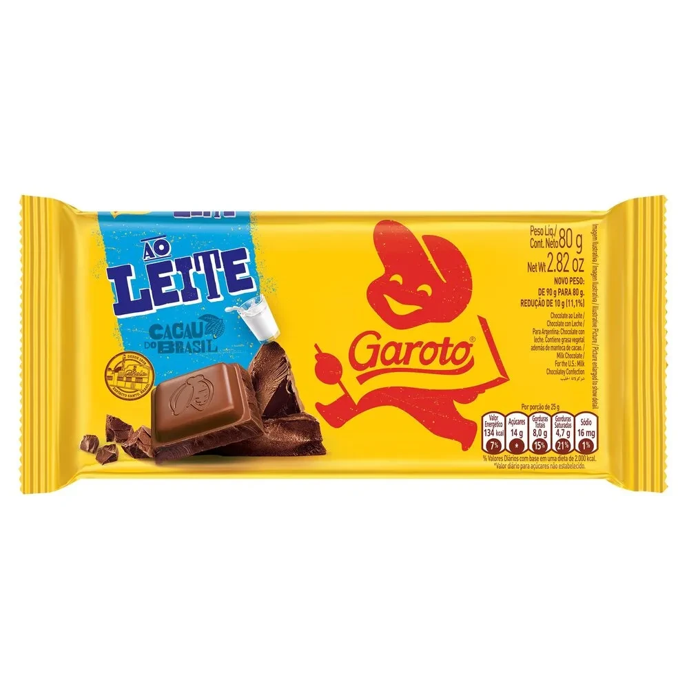Chocolate Barra ao Leite Garoto 80g