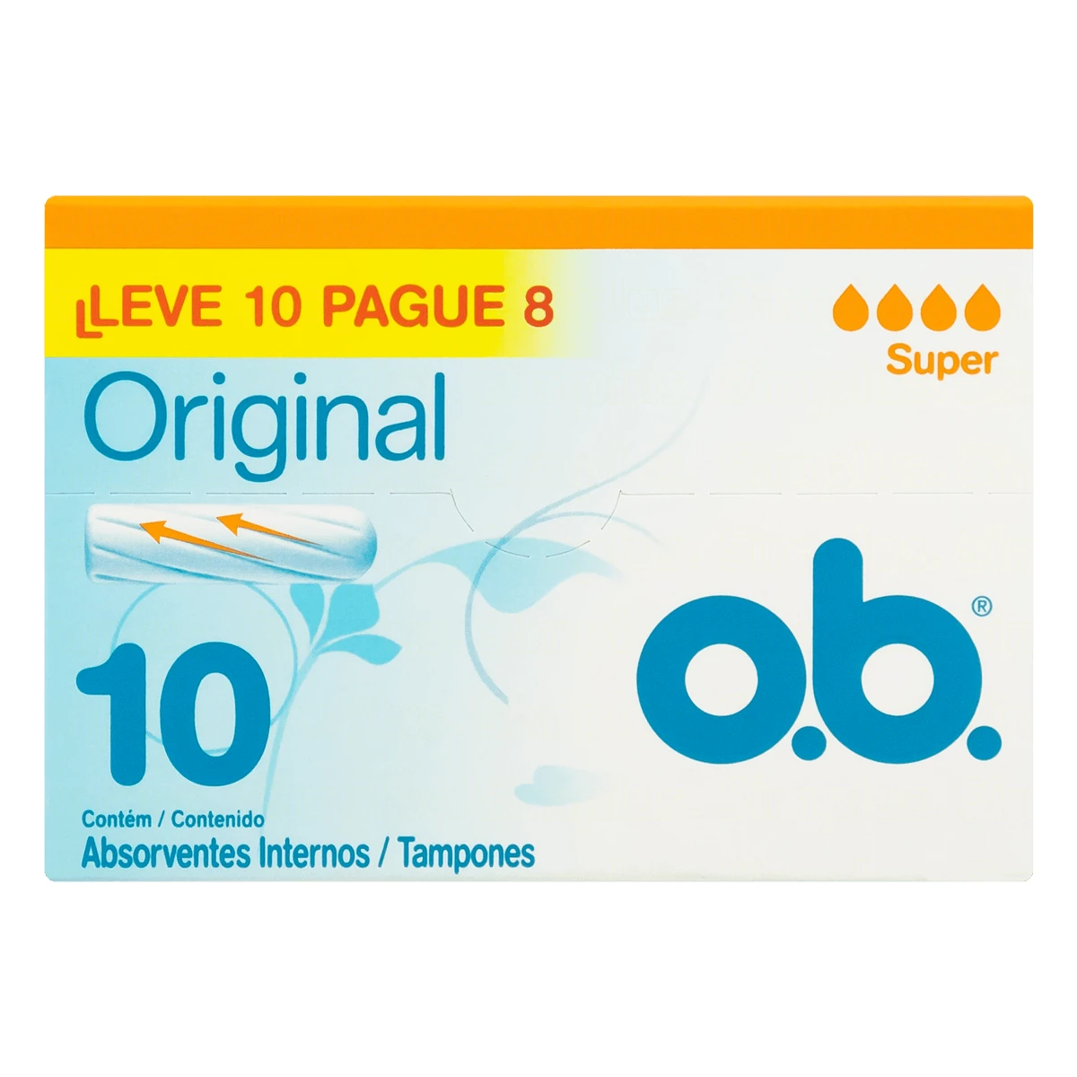 Absorvente Interno Original Super Ob Caixa 10 Unidades