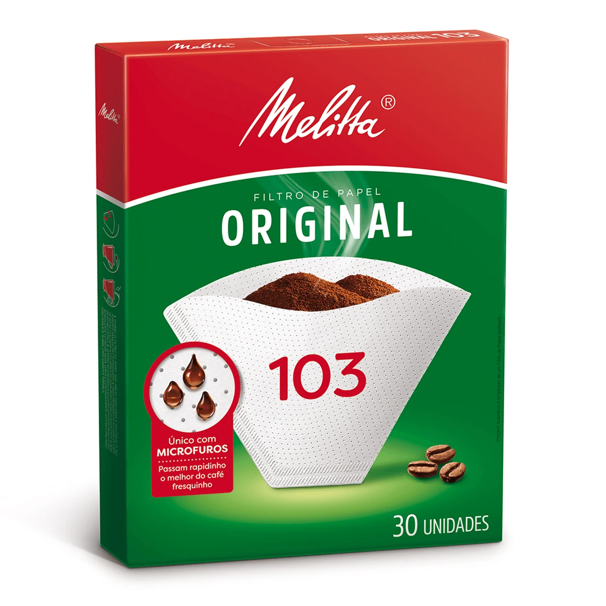 Filtro Papel Aroma MAX 103 Melitta Caixa 30 Unidades