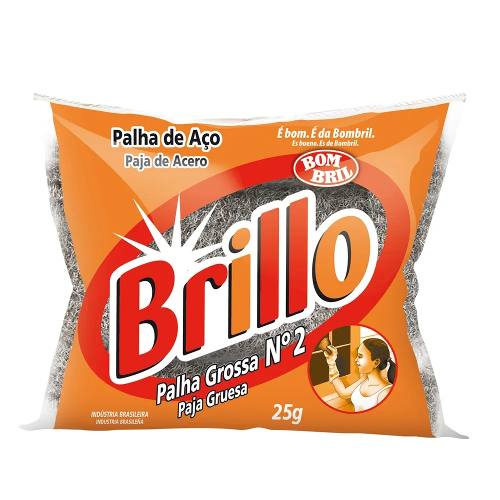 Palha de Aco Brillo Bombril Pacote 25g