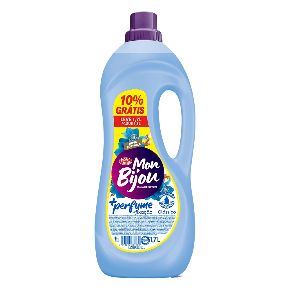 Amaciante Roupa Classico Mon Bijou Frasco 1700ml