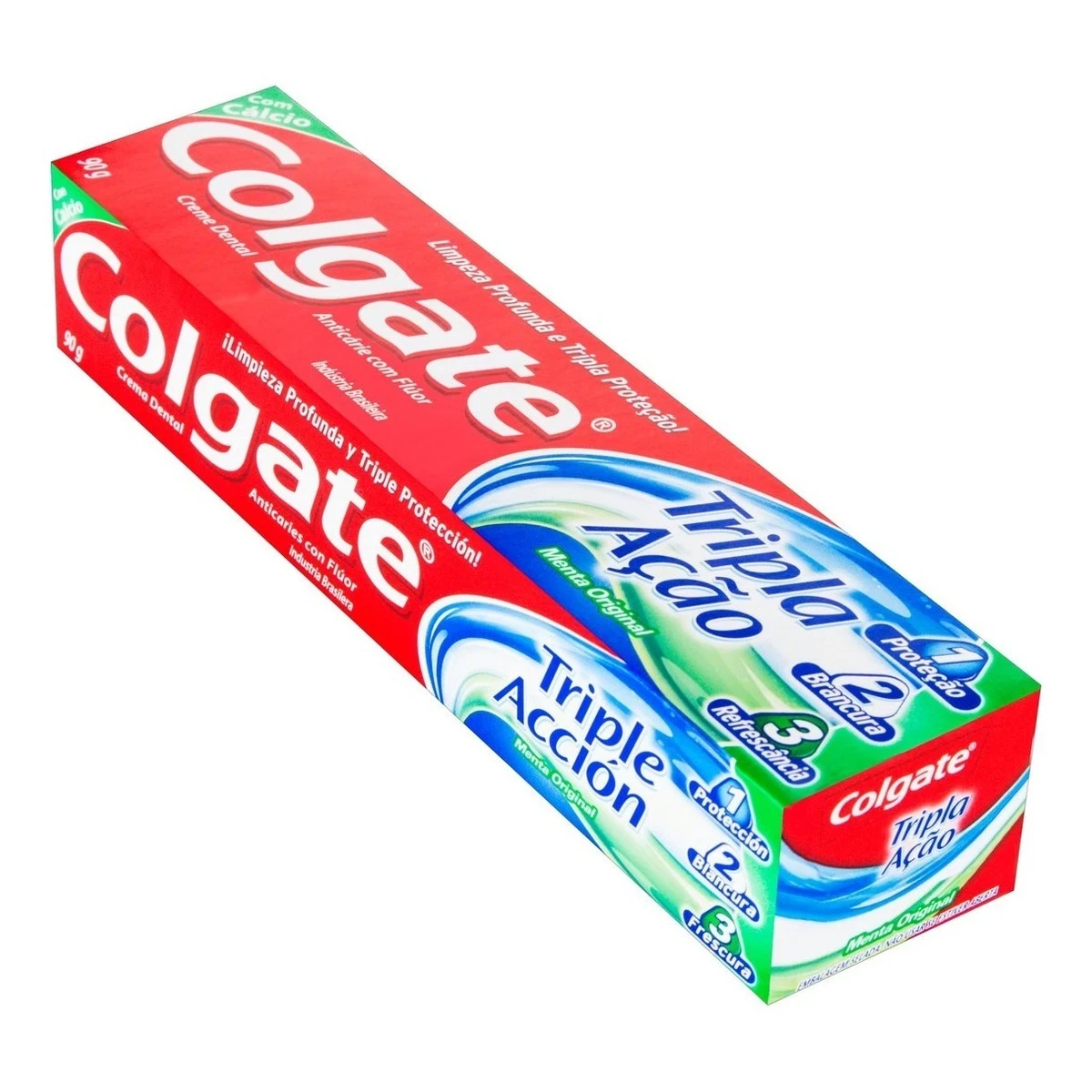 Creme Dental Tripla Acao Menta Original Colgate Caixa 90g