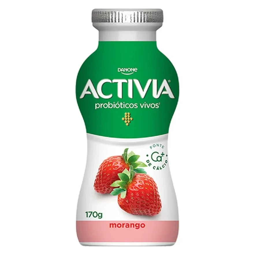 Leite Fermentado Morango Activia Garrafa 170g