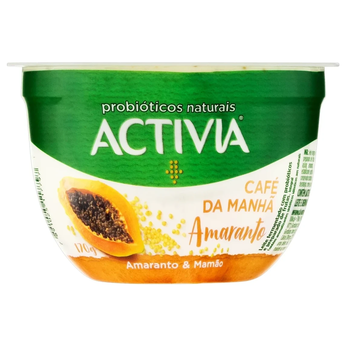 Leite Fermentado Amaranto Mamão Activia Pote 170g
