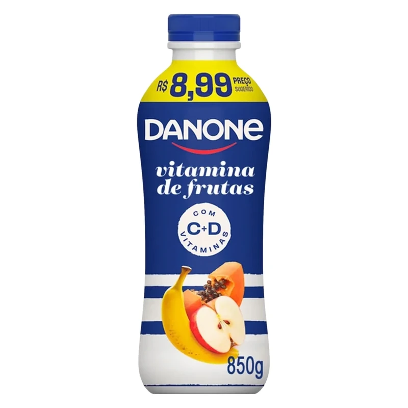 Iogurte Vitamina de Frutas Danone Garrafa 850g