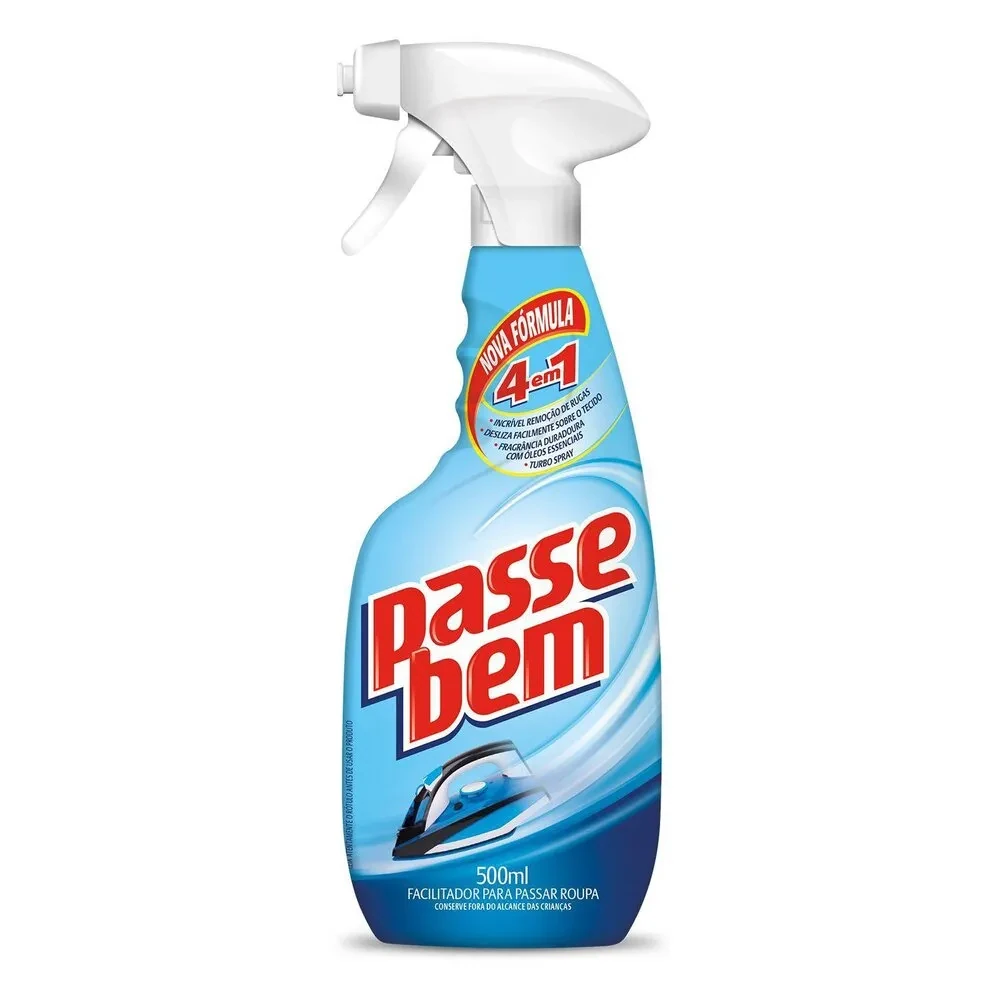 Facilitador Passar Roupas Borrifador Passe Bem Frasco 500ml