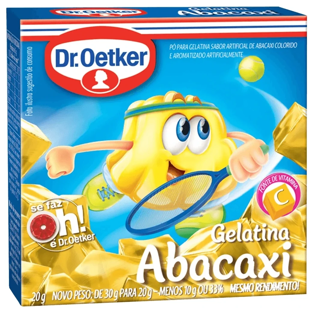 Gelatina Pó Abacaxi Dr Oetker Caixa 20g
