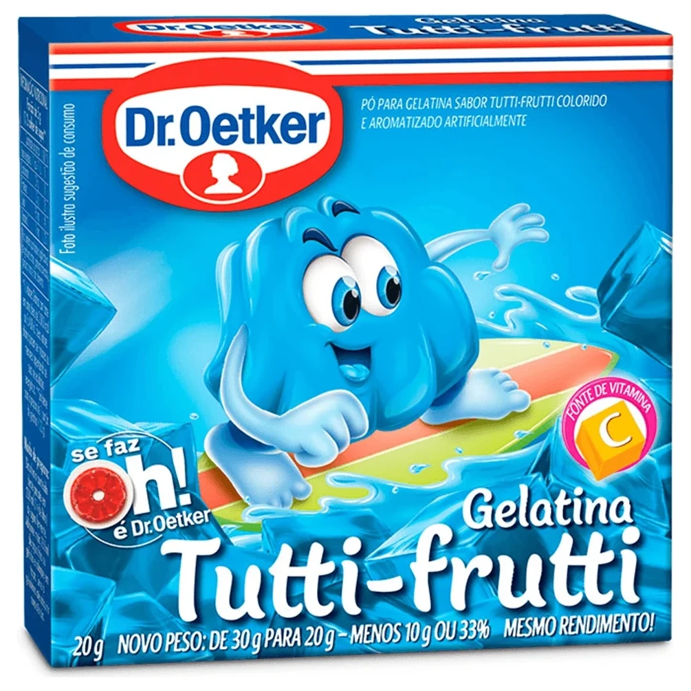 Gelatina Pó Tutti Frutti Dr Oetker Caixa 20g