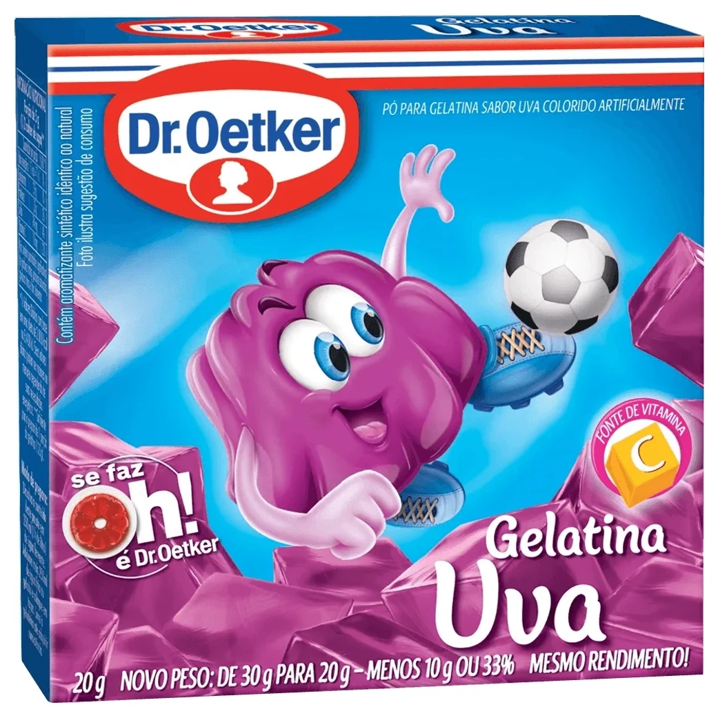 Gelatina Pó Uva Dr Oetker Caixa 20g