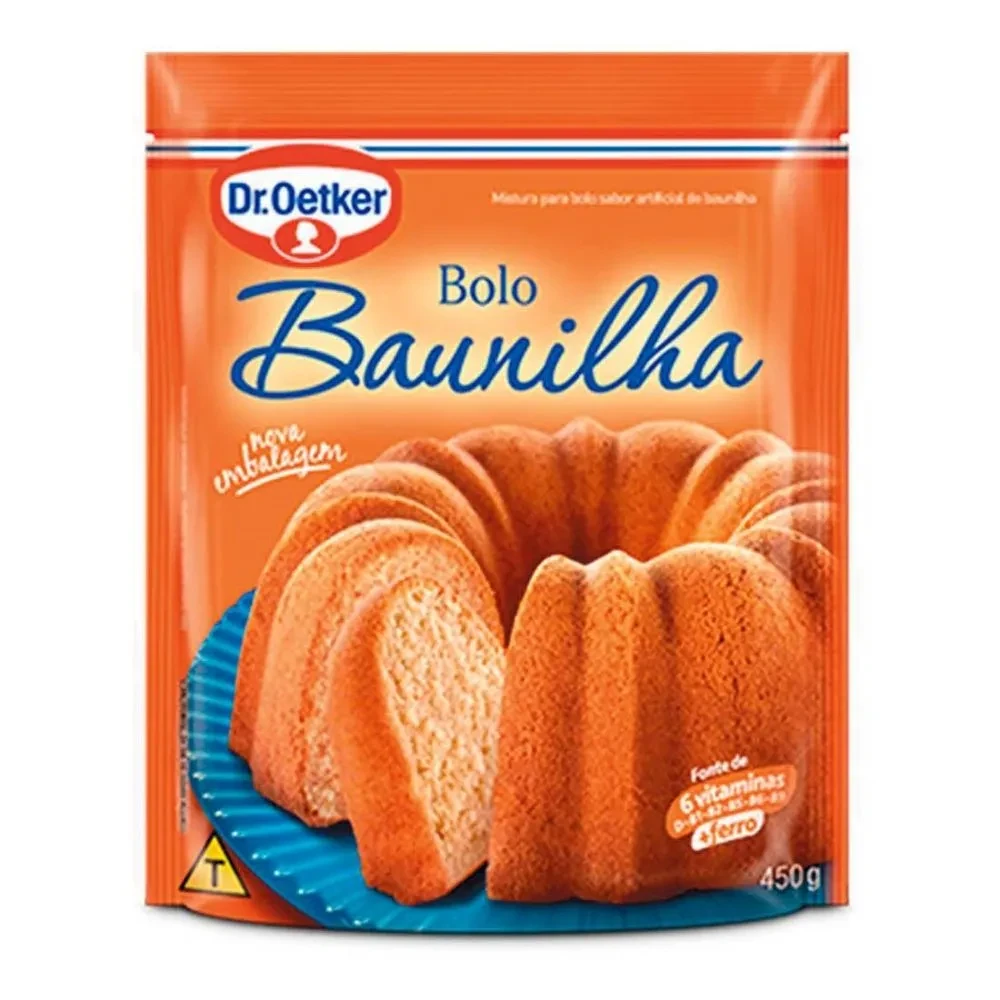 Mistura Bolo Clara Tradicional Baunilha Dr Oetker Pacote 400g
