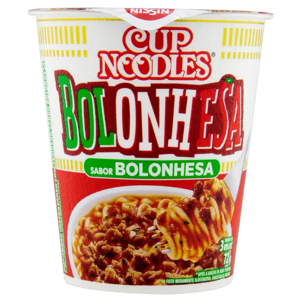 Macarrão Instantaneo Cup Noodles Bolonhesa Nissin 67g
