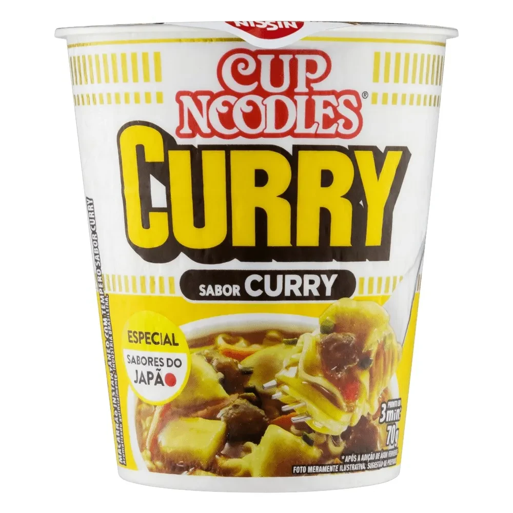 Macarrão Instantaneo Cup Noodles Cremoso Curry Nissin 67g