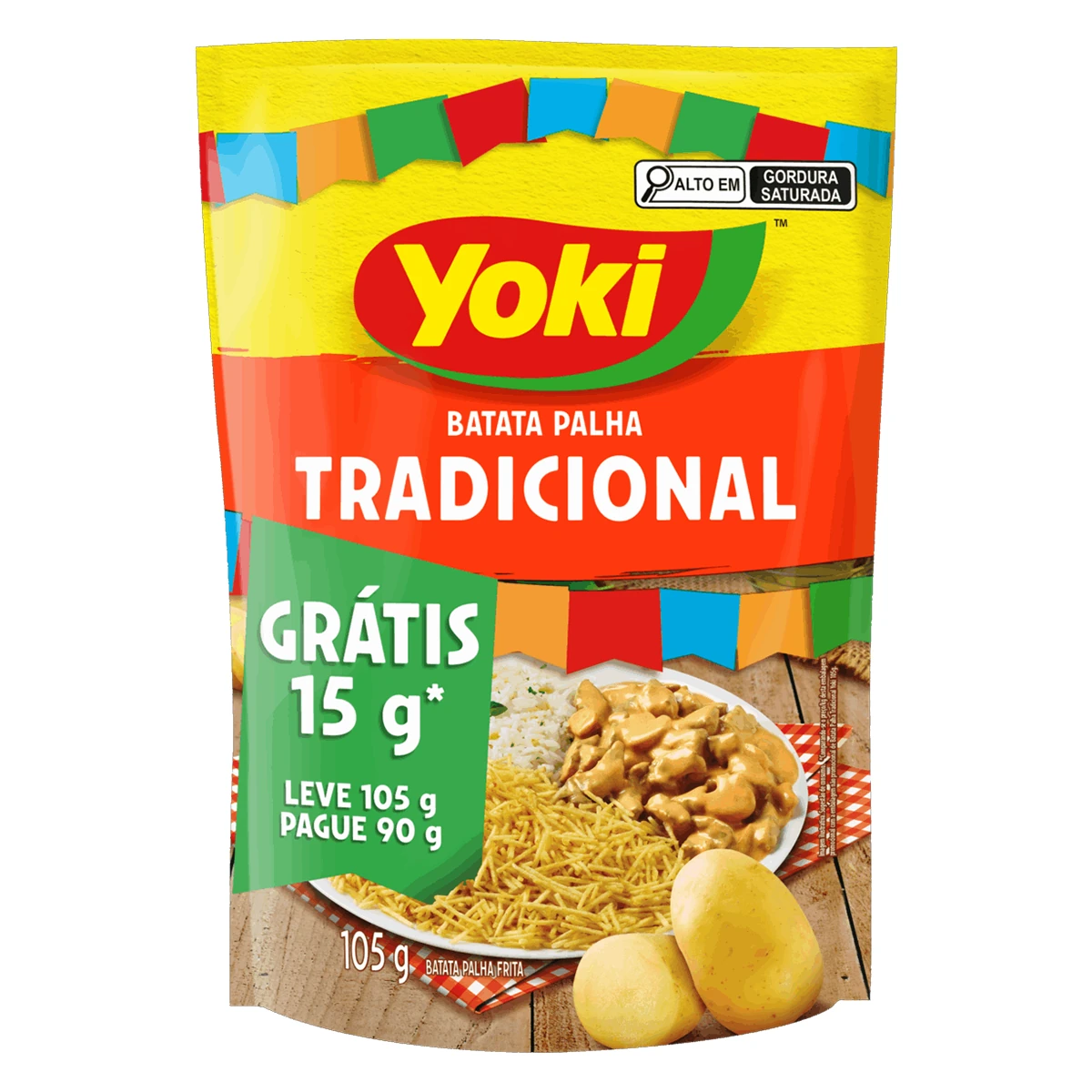 Batata Palha Tradicional Yoki Pacote 105g