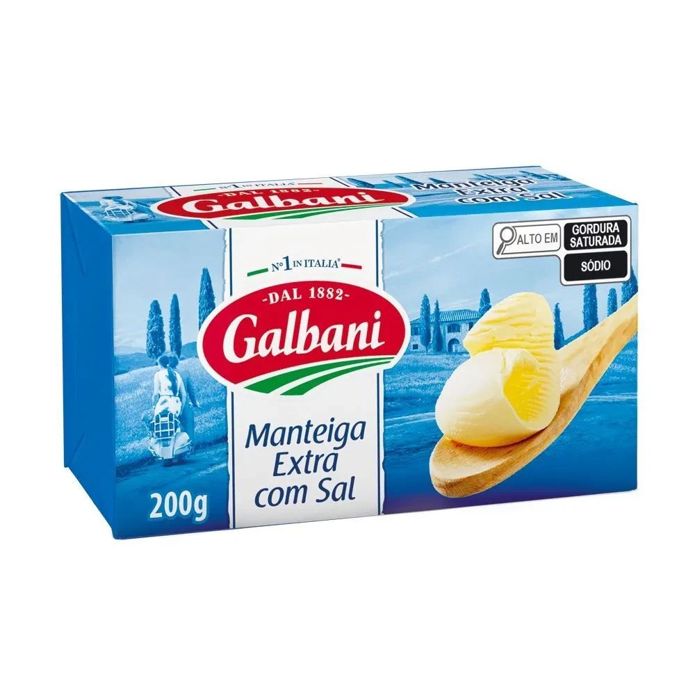 Manteiga com Sal Galbani Tablete 200g