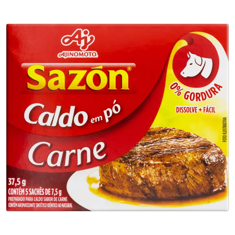 Caldo Pó Carne Sazon Caixa 32g