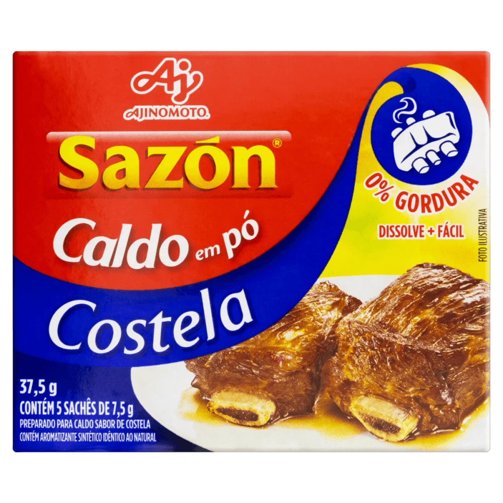 Caldo Pó Costela Sazon Caixa 32g